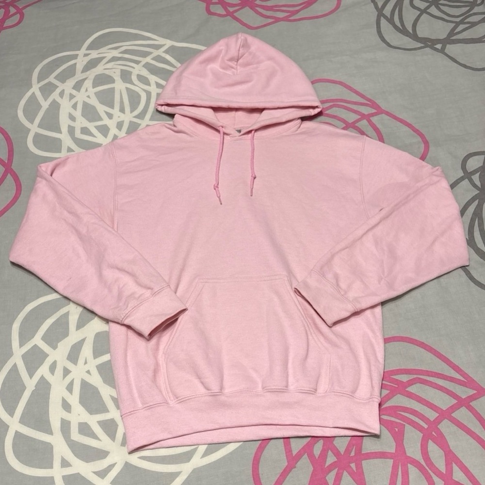 Gildan Pink Pullover Hoodie